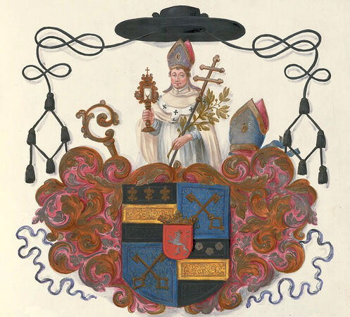 The coat of arms of Strahov Monastery.