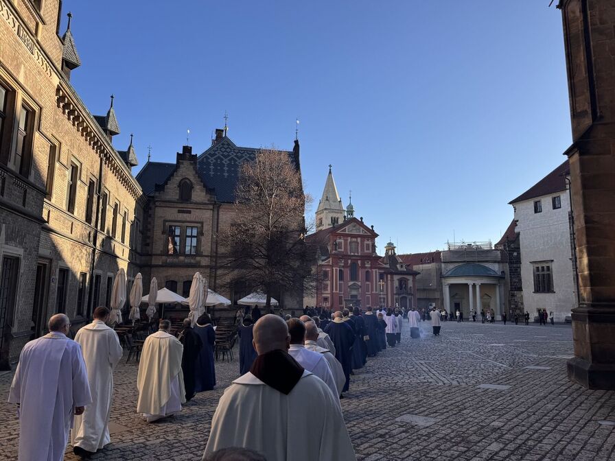 The liturgical procession on the Day of the Celebration of Consecrated Life on Saturday, February 1, 2025.